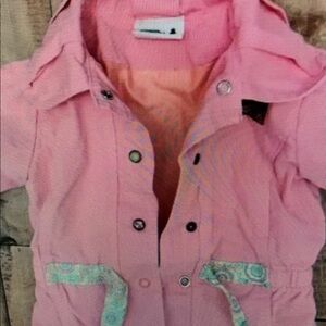 Kids Pink Hooded Jacket